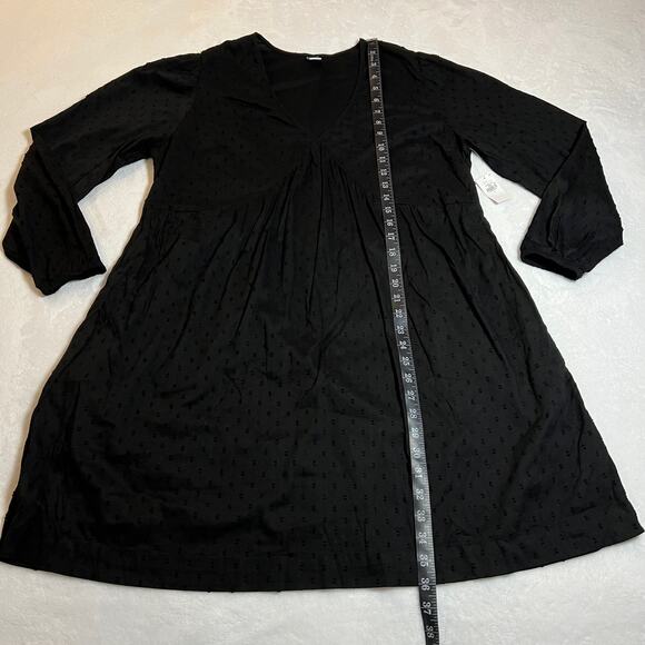 Old Navy V-Neck Clip Dot Mini Swing Dress Size Large NEW LBD Minimalist Casual - Picture 12 of 12